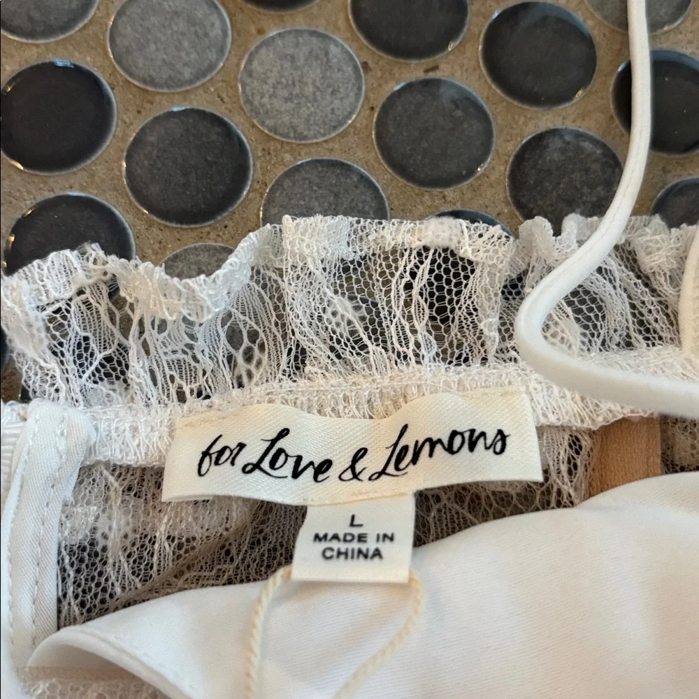 For Love And Lemons Cream Lace Crop Top 2 for $30 - Picture 2 of 2